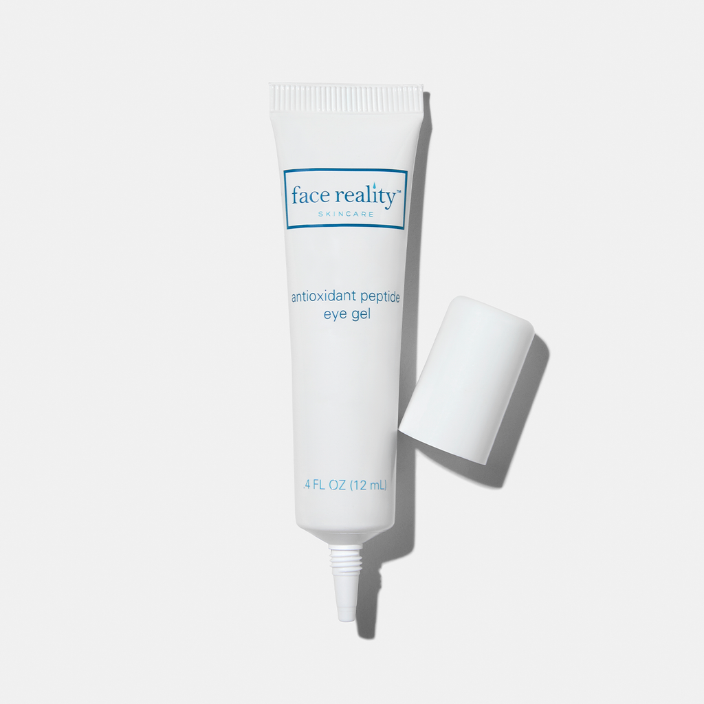 Finally, an eye treatment that is guaranteed safe for acne prone skin.  Face Reality's Antioxidant Peptide Eye Gel is an antioxidant rich eye gel that goes on smoothly (no tackiness) and revives the under-eye area. Live by Skin