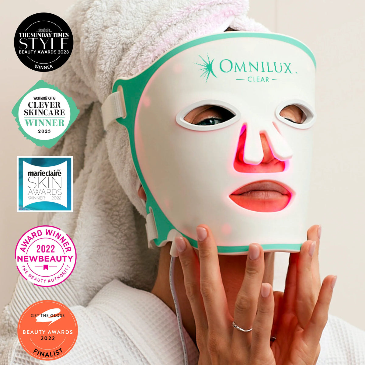 Omnilux Clear LED acne light therapy mask