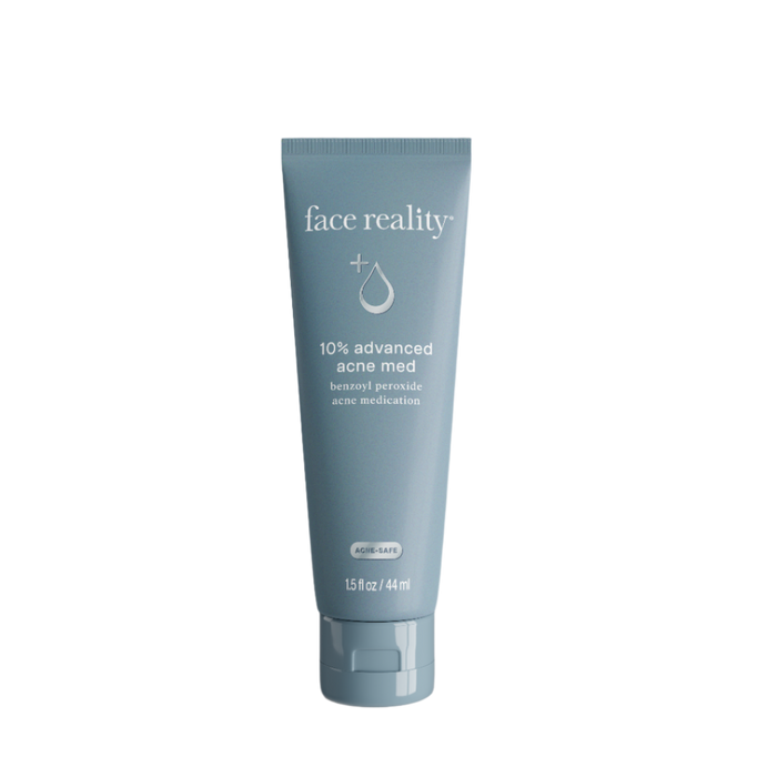 A tube of Face Reality Advanced Acne Med, a skincare product for acne treatment.