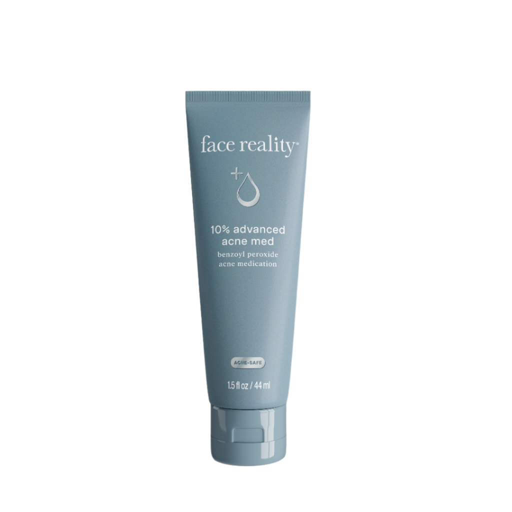 A tube of Face Reality Advanced Acne Med, a skincare product for acne treatment.