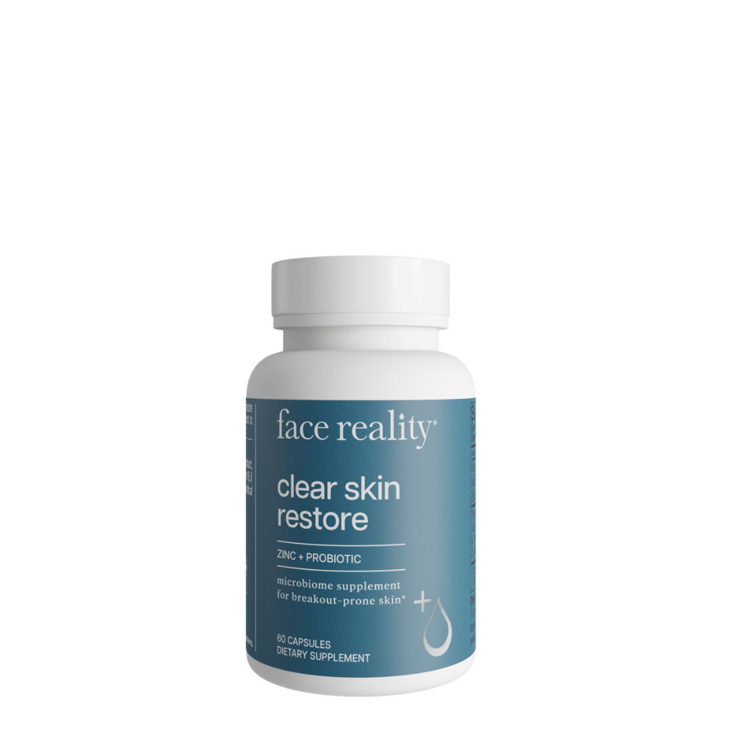 Live by Skin Face Reality Clear Skin Restore Zinc + Probiotic Supplement Woburn, MA