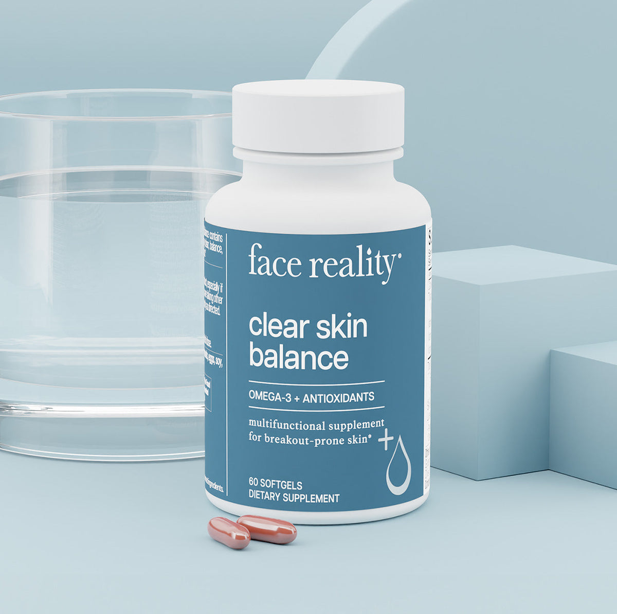 Face Reality Clear Skin Balance omega-3 skin supplement