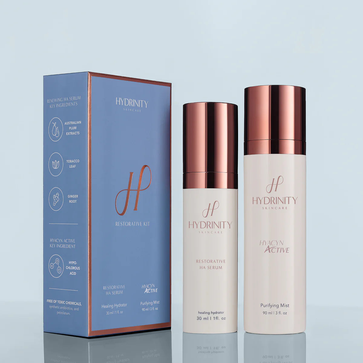 Hydrinity Restorative Kit serum and mist
